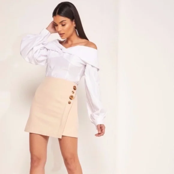 Finders Keepers Tia Button Detail Wrap Skirt Size S - Picture 3 of 10